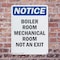 Signmission Boiler Room Mechanical Room Not An Exit, 7 in W x Rectangle, Plastic OS-2PACK-NS-P-710-V-10375 - alternate 4